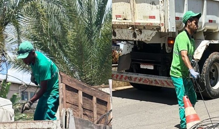 Cabos irregulares são removidos pela Cemig em postes de energia