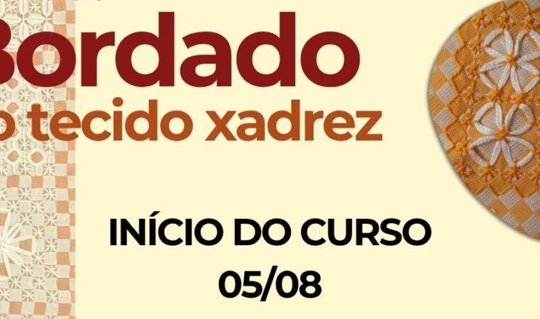 Nova oficina da AIFA: bordado no tecido xadrez