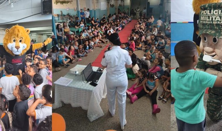 PM 250 anos: ação social incentiva higiene bucal em escola pública de Itabira