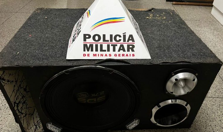 PM recolhe aparelhagem de som usada em caso de perturbação