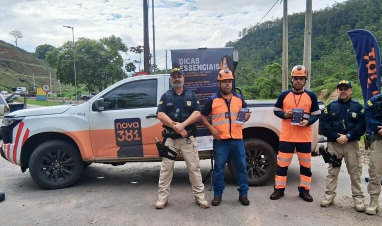 Polícia Rodoviária Federal e Concessionária de Rodovia promovem segurança viária na BR-381