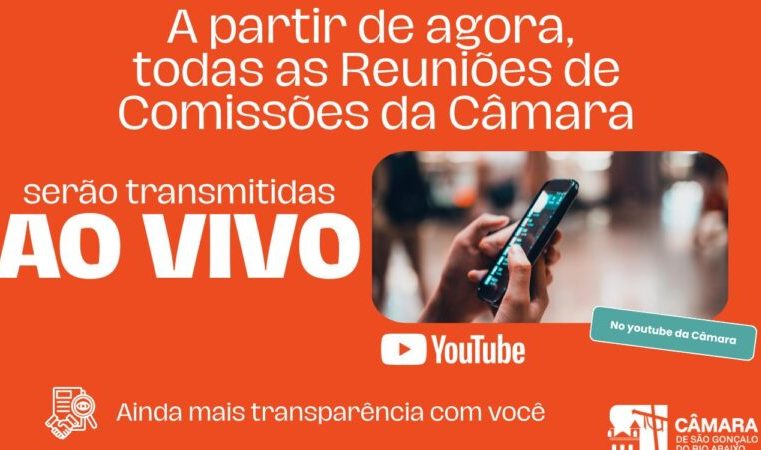 Câmara de São Gonçalo passa a transmitir as reuniões de comissões pela internet