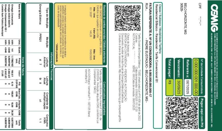 Com nova fatura de energia, Cemig reforça alerta de golpes com contas fakes