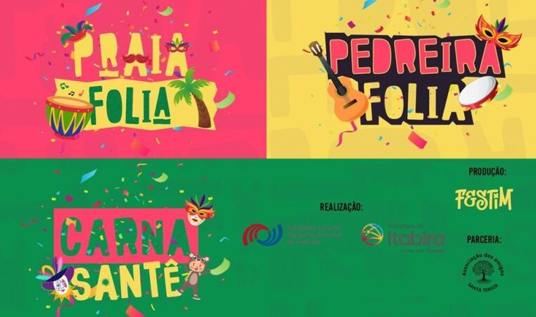 Itabira: confira a programação do Carnaval de bairros: Praia, Pedreira e Santa Tereza