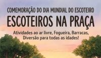 16º Grupo Padre Olímpio celebra Dia do Escoteiro na praça Acrísio Alvarenga