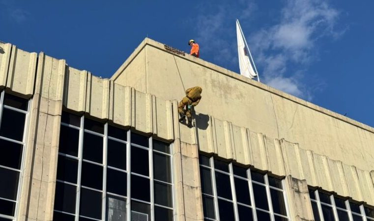 Corpo de Bombeiros elimina enxame no prédio da Prefeitura de Itabira