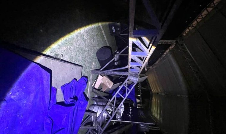 Desabamento de camarote deixa feridos durante evento no Parque de Exposições