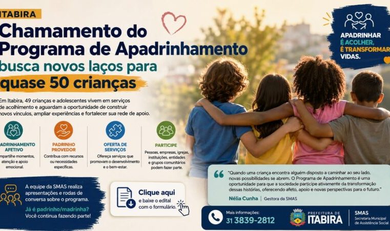 Chamamento do Programa de Apadrinhamento busca novos laços para quase 50 crianças