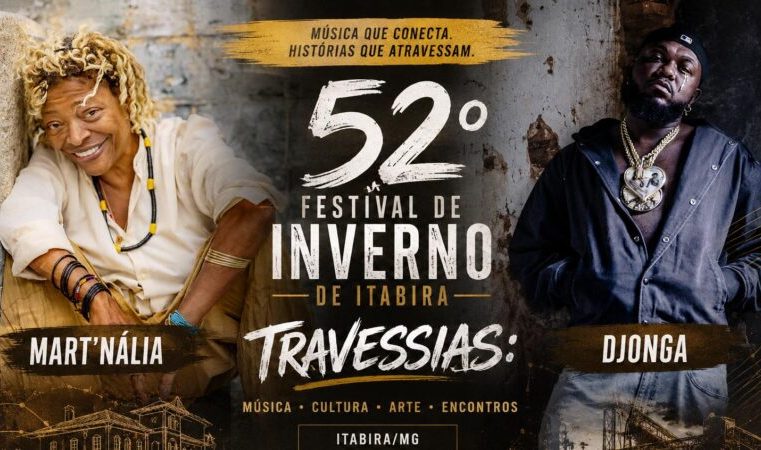 Mart’nália e Djonga são atrações confirmadas no 52º Festival de Inverno de Itabira