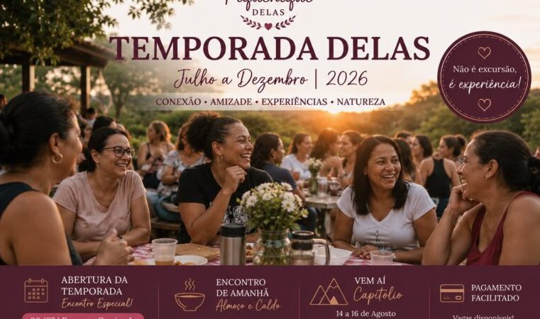 “Piquenique Delas” será em Passabém. Próxima edição leva as participantes até Capitólio