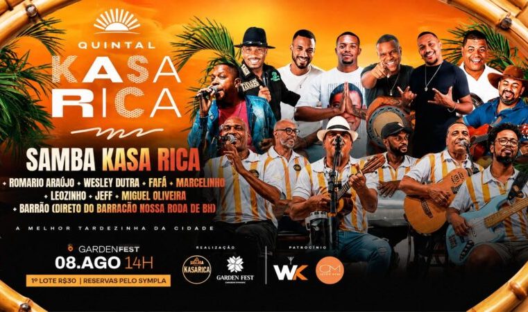 Samba, pagode, MPB e sertanejo: Quintal Kasa Rica, em contagem regressiva