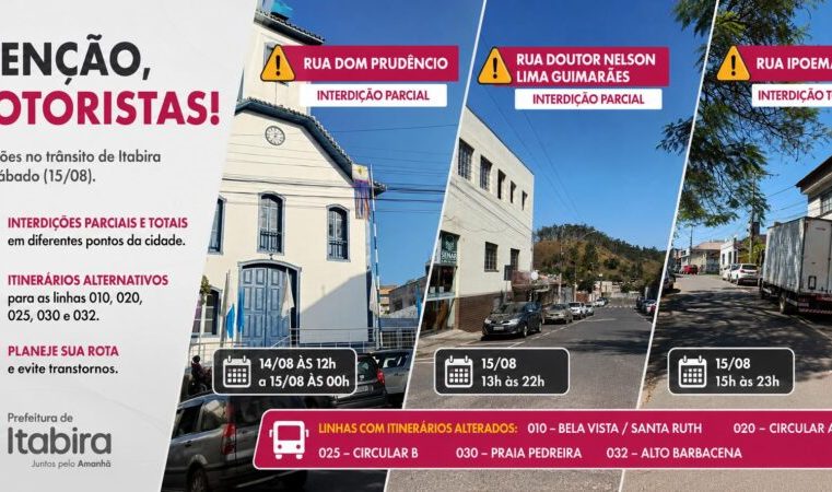 Atenção, condutores: trânsito alterado pontualmente no bairro Pará