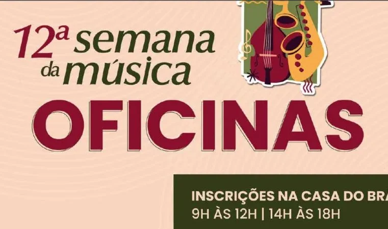 Casa do Brás recebe as oficinas gratuitas durante a Semana da Música de Itabira