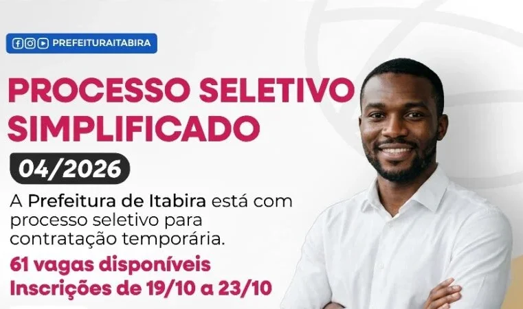 Itabira: Processo Seletivo vai contratar merendeiros, nutricionista e monitores